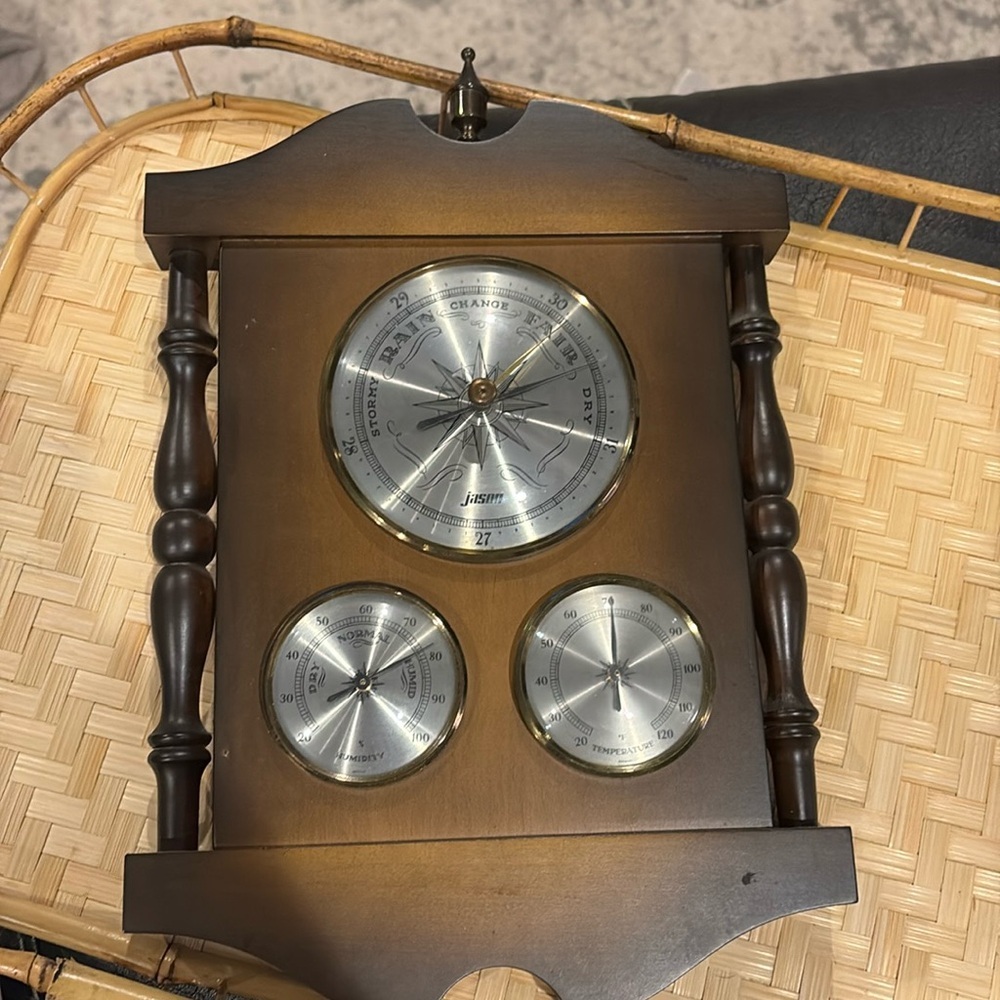 Vintage 1968 Jason Wood Wall Mount Weather Station​